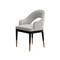 Manhattan Comfort 5-Piece Rockaway 70.86 Dining Set with 4 Carrington Chairs in Black and Light Grey 4-DT02DC089AR-BKLG - alternate 2